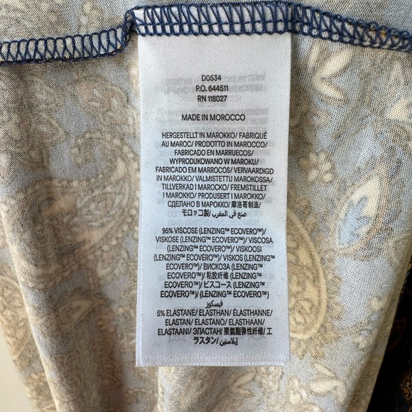 NEW Boden Knot Detail Jersey Mini Dress in Harvest Gold/Paisley Terrace, size 8r - Picture 6 of 8